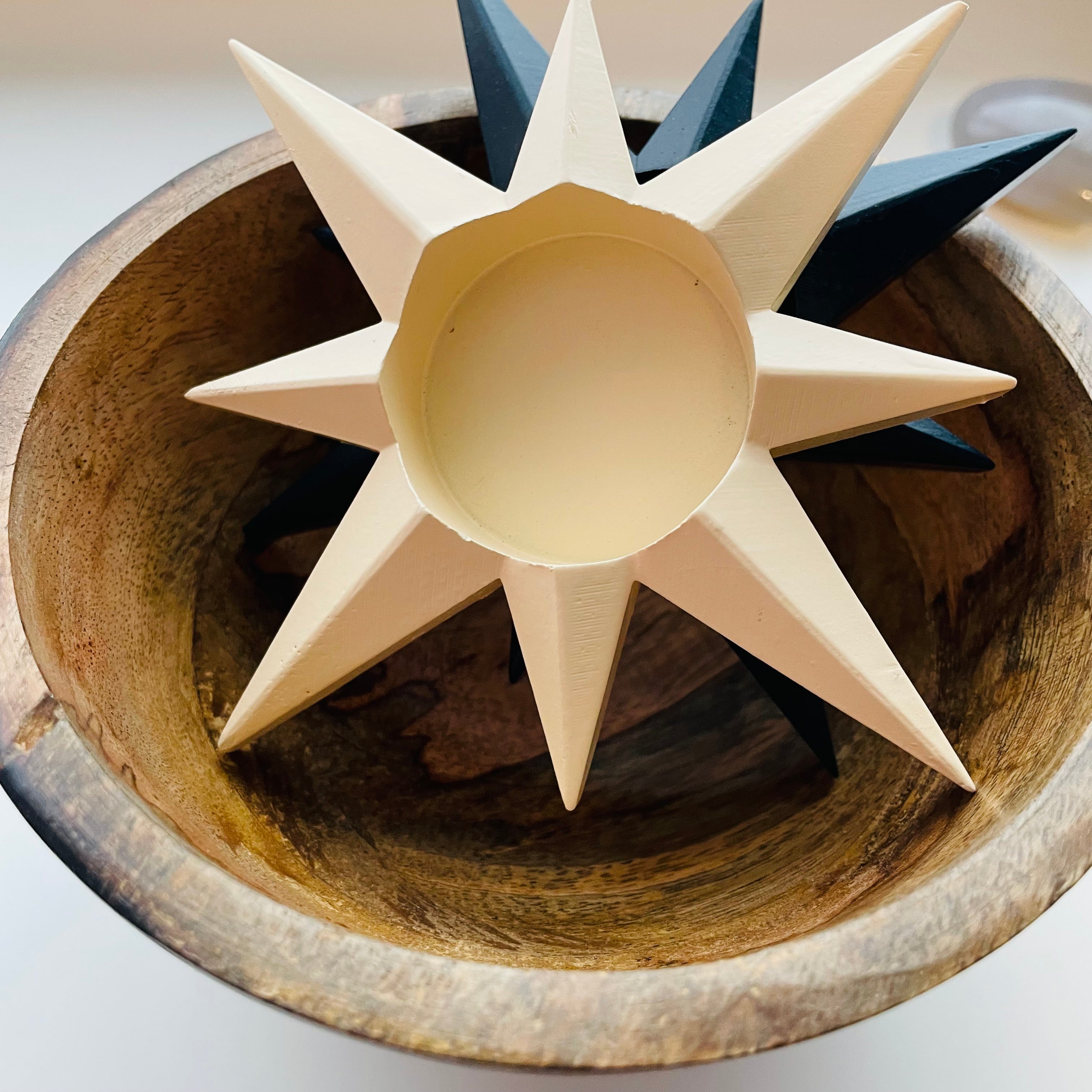 Wooden Star Tea Light Holders