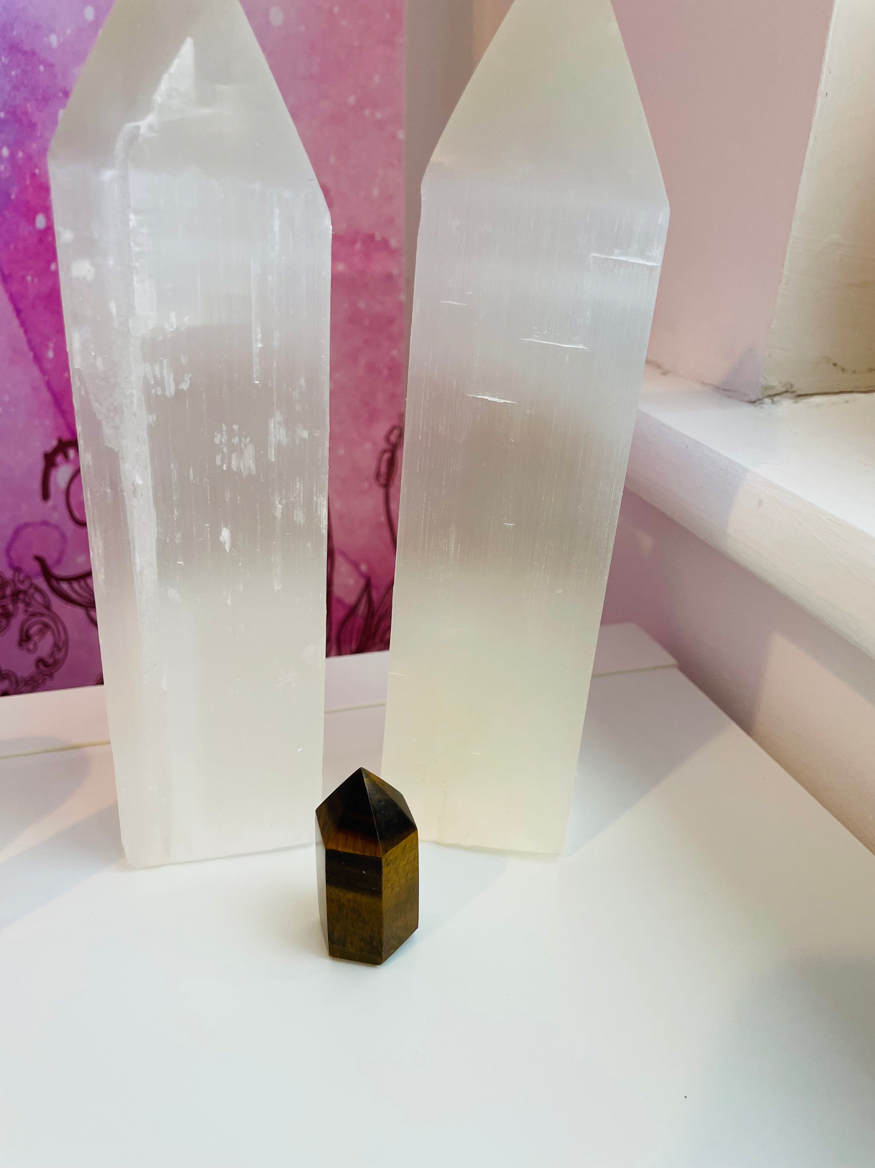 Selenite pencil point tower