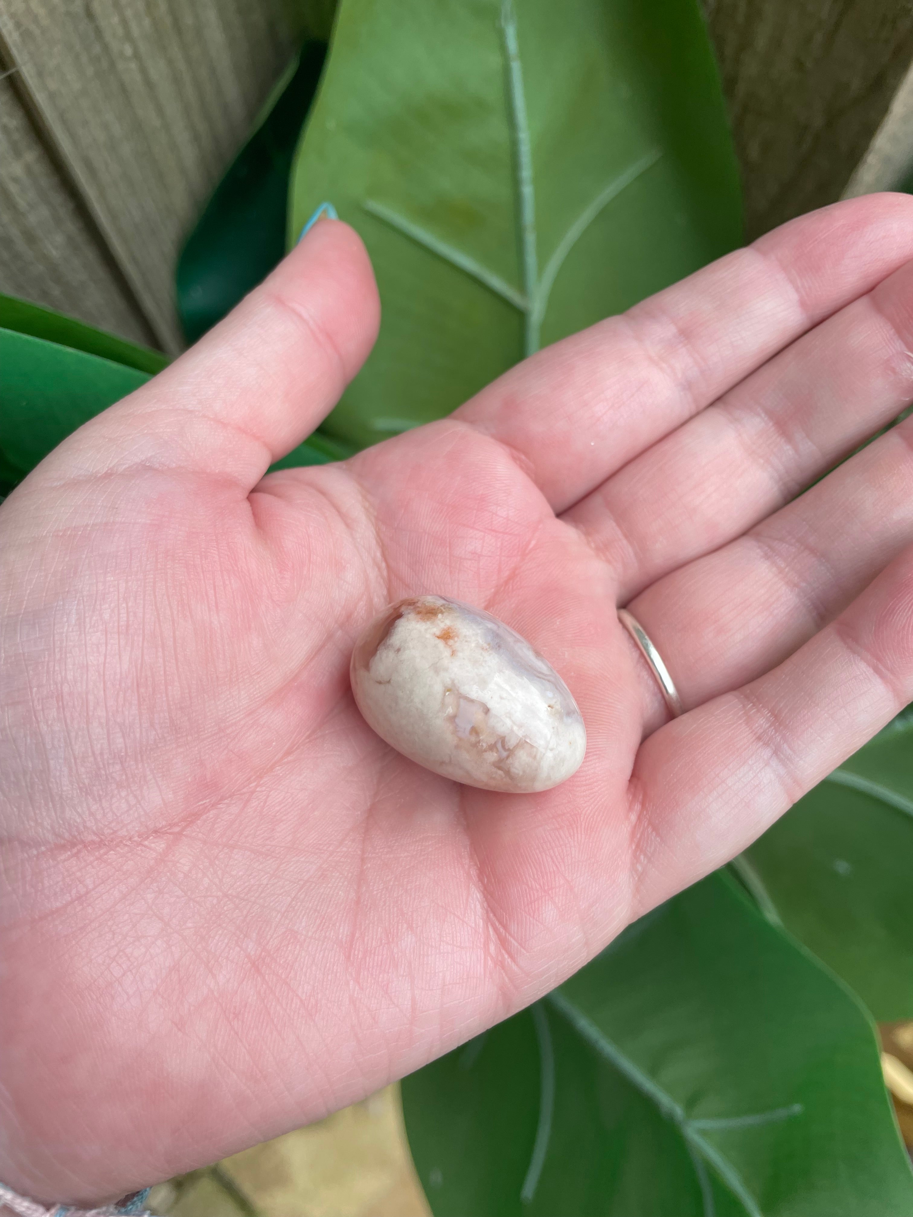 Flower agate mini egg