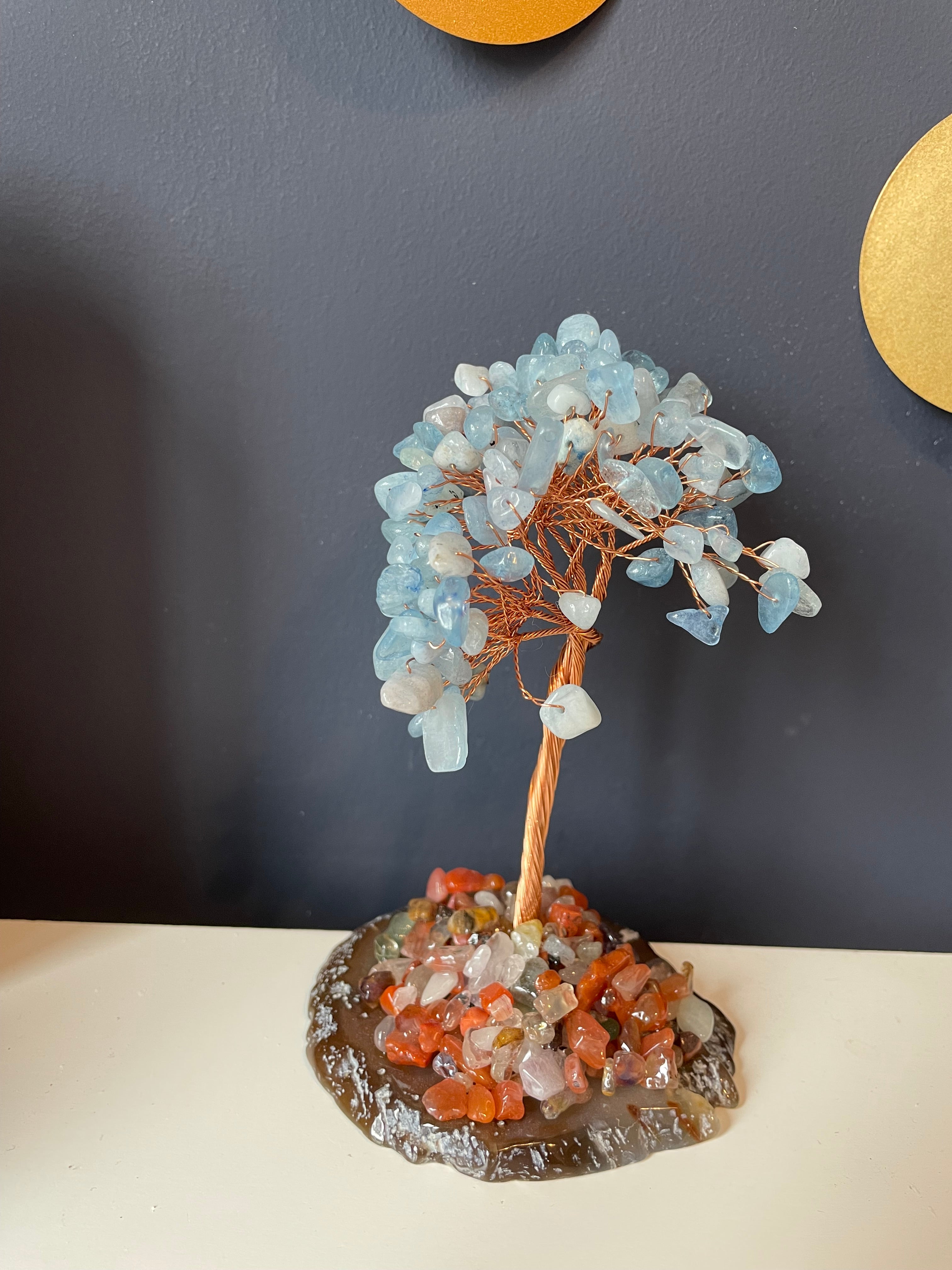 Aquamarine gem tree