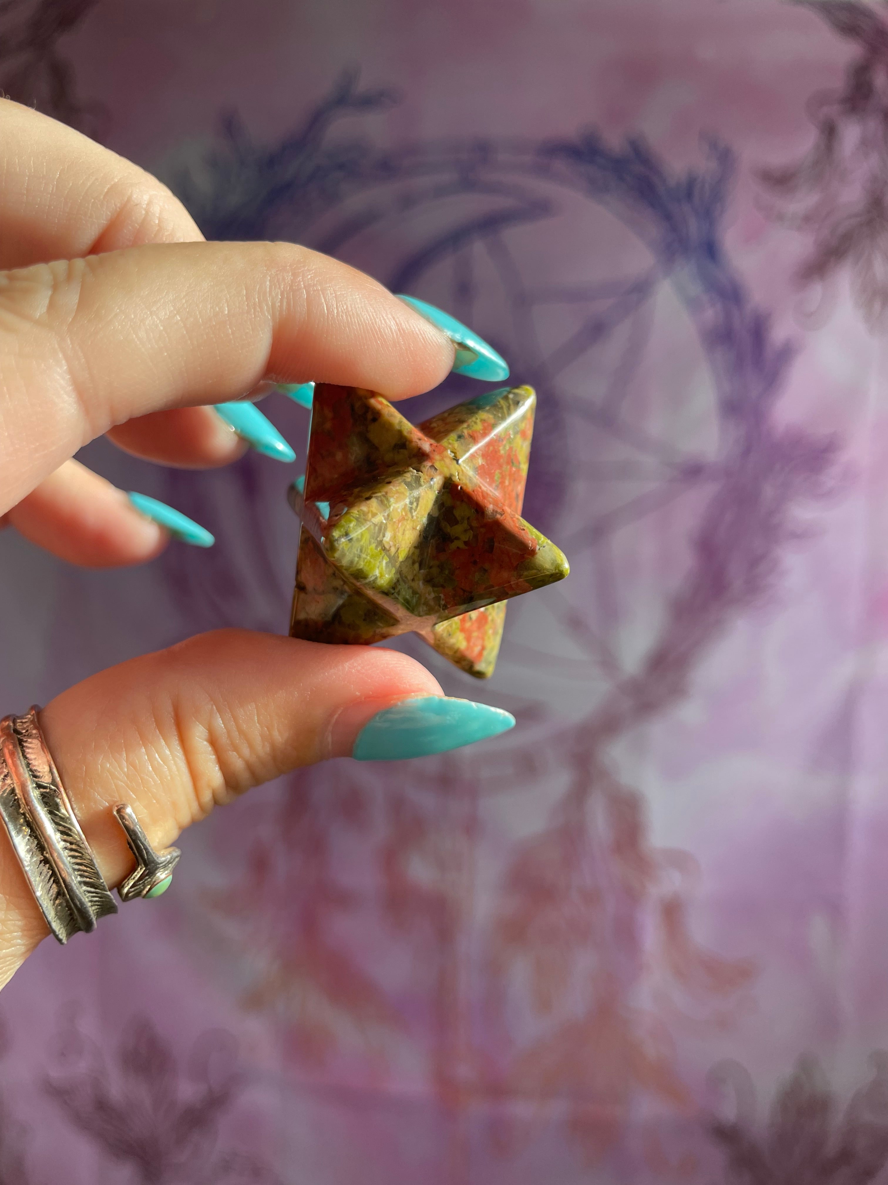 Unakite Merkaba Star