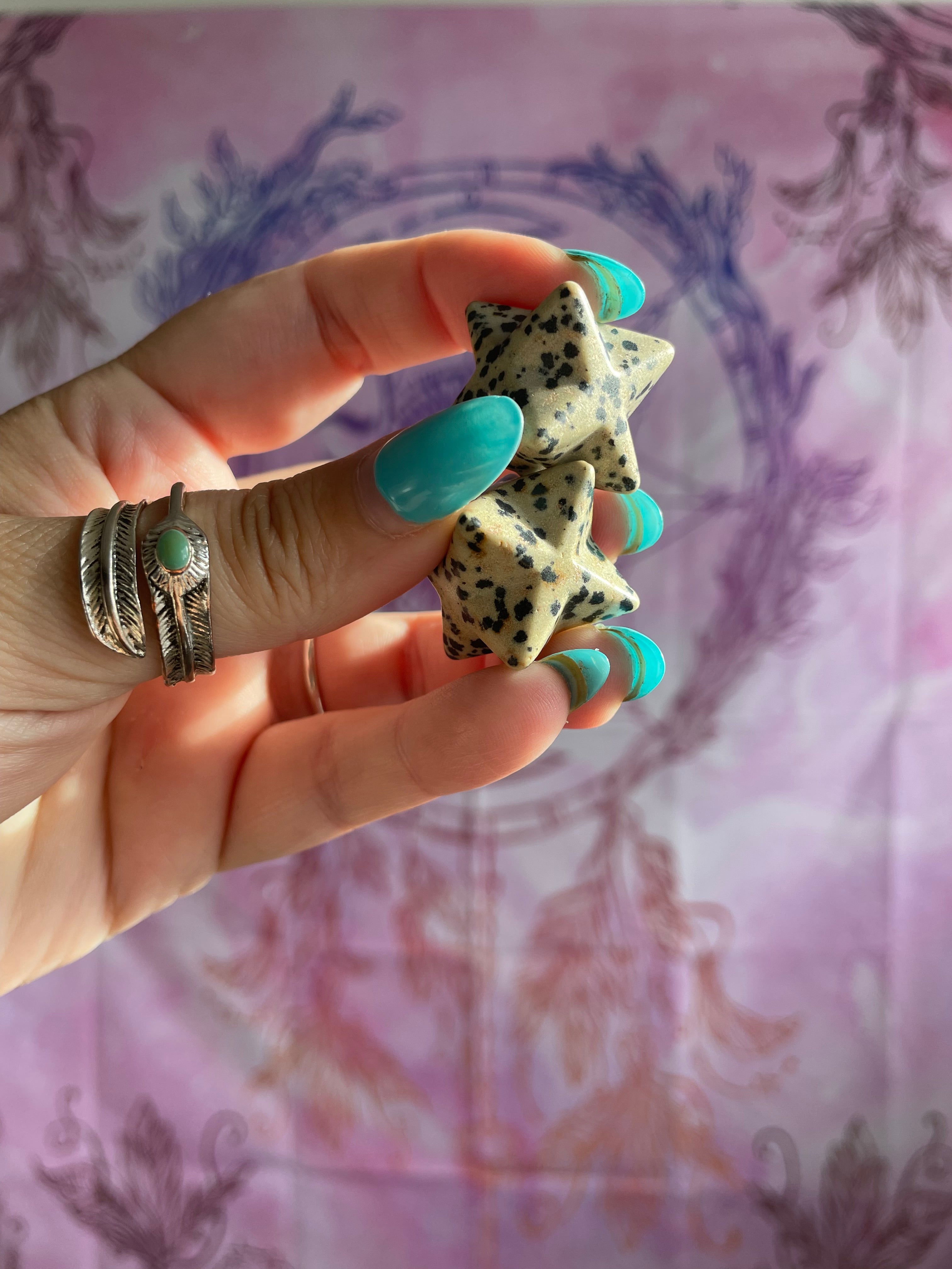 Dalmation jasper Merkaba Star