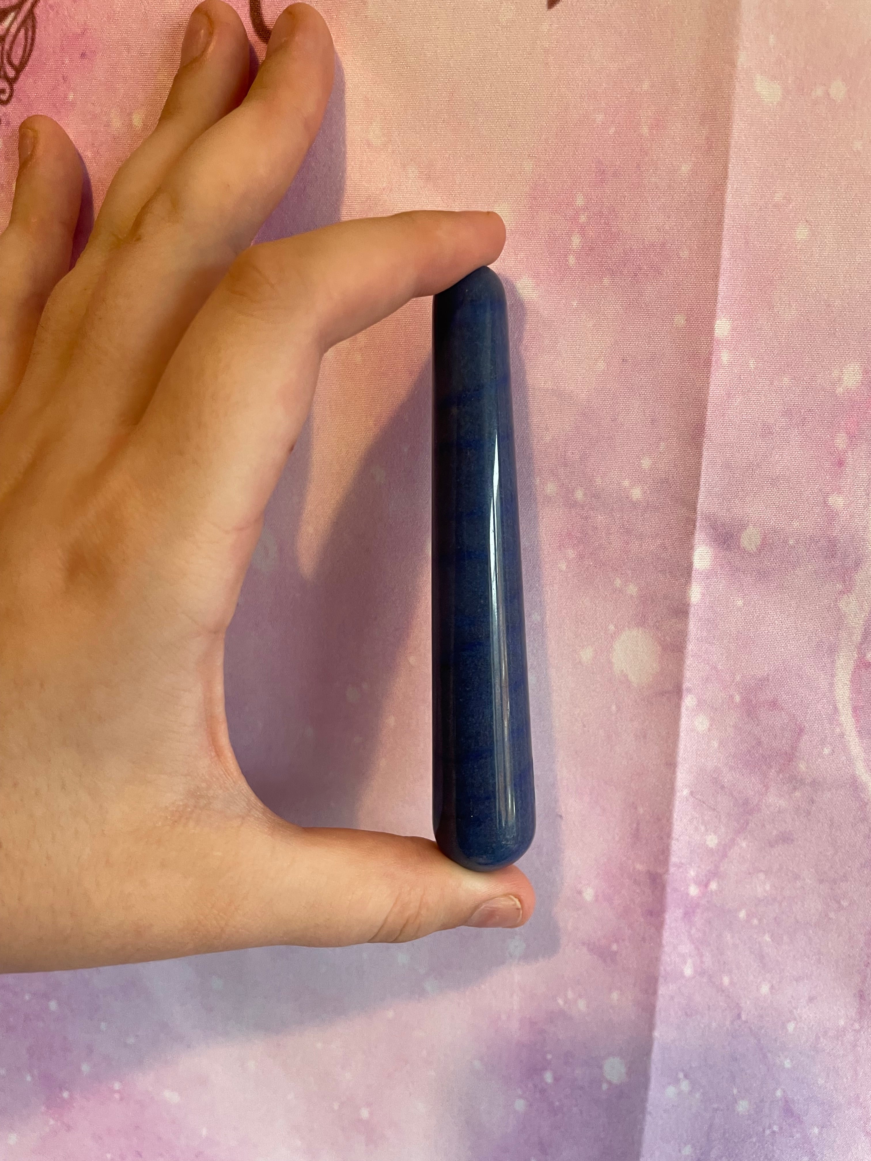 Blue quartz wand